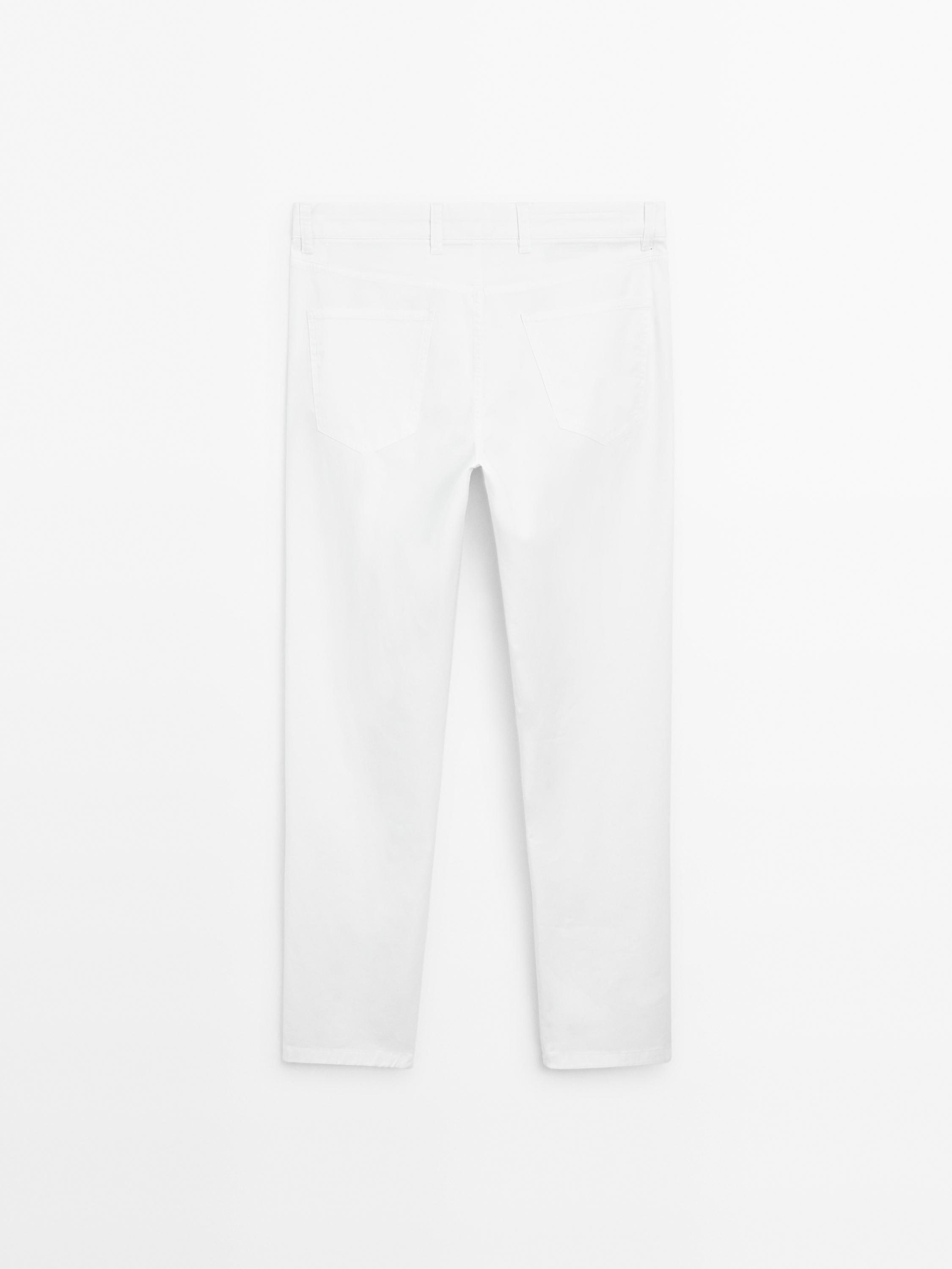 Faux jean slim texture légère